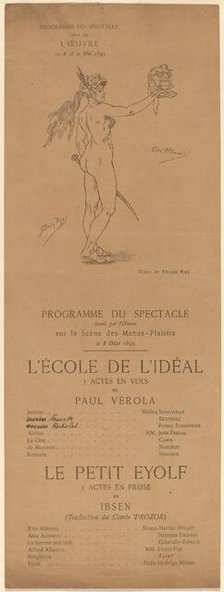 L'Ecole de l'idéal; Le Petit Eyolf, 1895. Creator: Félicien Rops.