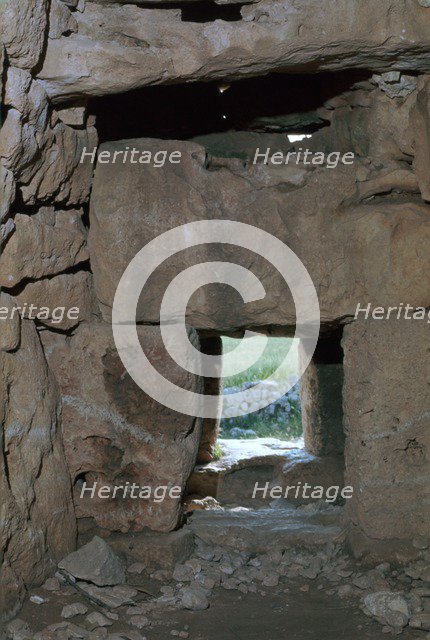 Naveta at Els Tudons, an interior view, c.2000 BC. Artist: Unknown