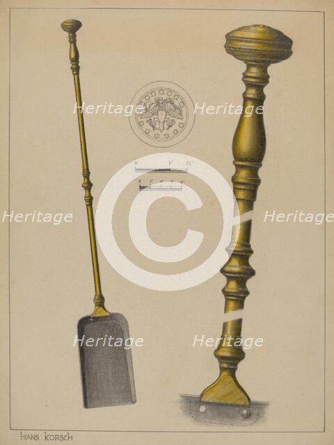 Fire Shovel, c. 1937. Creator: Hans Korsch.