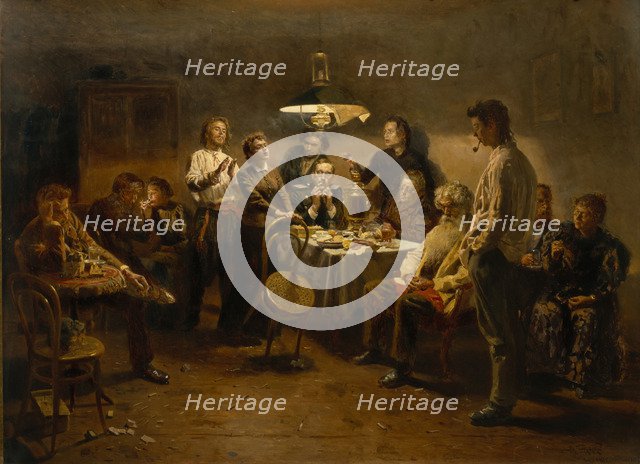 A Convivial Evening, 1875-1897. Artist: Makovsky, Vladimir Yegorovich (1846-1920)