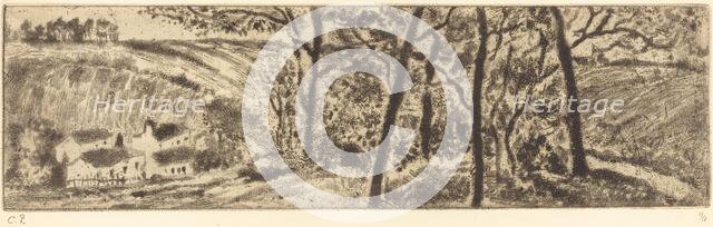 The Long Landscape (Paysage en long), 1879. Creator: Camille Pissarro.