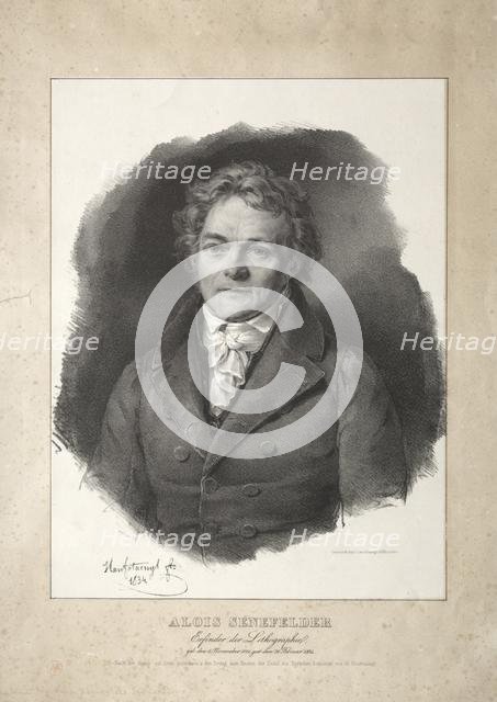 Aloys Senefelder. Creator: Franz Seraph Hanfstaengl (German, 1804-1877).