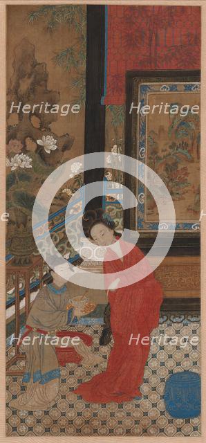 Yang Guifei Leaving the Bath, 1700s. Creator: Unknown.