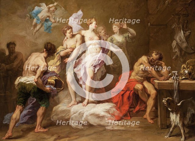 Venus Ordering Arms from Vulcan for Aeneas (image 1 of 2), 1717. Creator: Jean Restout.