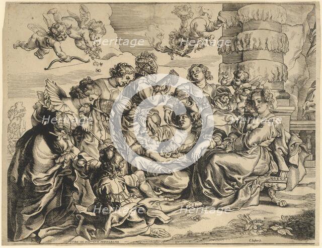 The Garden of Love (left block), 1630s. Creator: Christoffel Jegher.