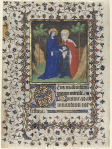 Leaf from a Book of Hours: The Visitation, c. 1415. Creator: Boucicaut Master (French, Paris, active about 1410-25), workshop of.