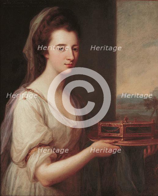 Portrait of Lady Henrietta Williams-Wynn, ca 1769. Creator: Kauffmann, Angelika (1741-1807).