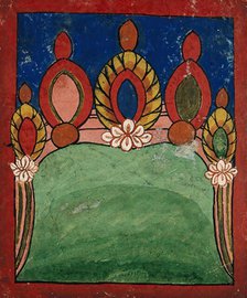 Tibetan fortune telling card. Creator: Unknown.