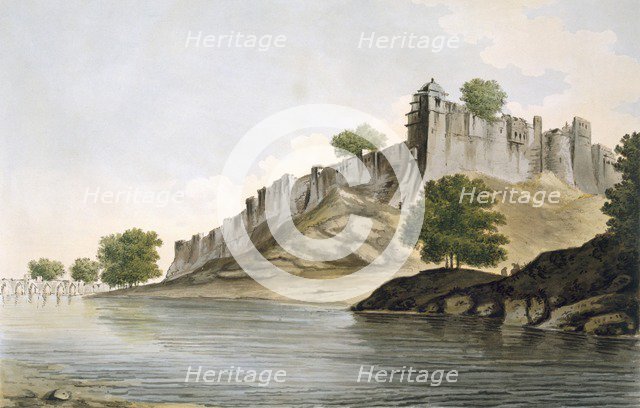 A View of the Fort of Ilionpoor upon the Banks of the River Goomty, pub. 1785-88. Creator: William Hodges (1744-97).