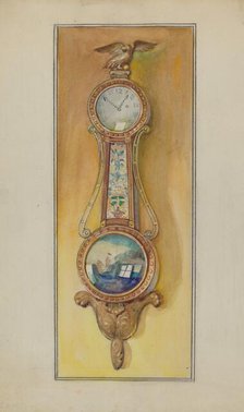 Clock, Girandole, c. 1936. Creator: George Loughridge.