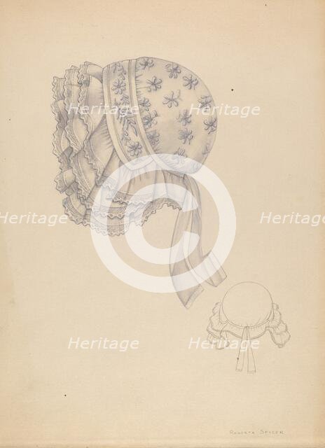 Bonnet, c. 1936. Creator: Roberta Spicer.