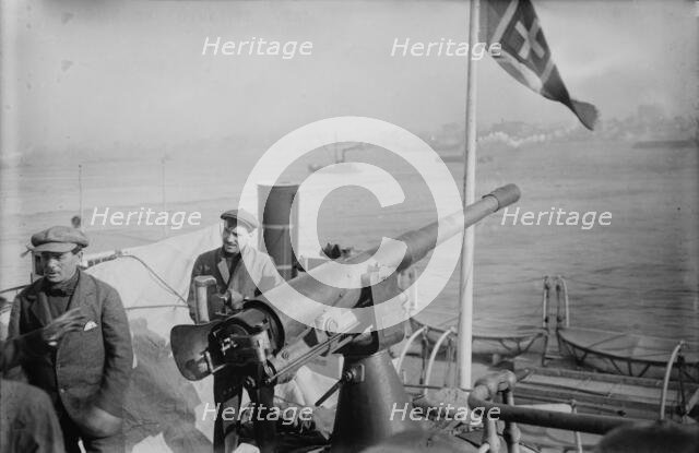 Gun on GIUSEPPE VERDI, between c1910 and c1920. Creator: Bain News Service.