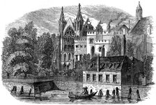 River front of the old House of Peers (House of Lords), London, 19th century. Artist: Unknown