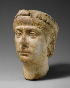Head of Emperor Constans (r. 337-50), Byzantine, ca. 337-40. Creator: Unknown.