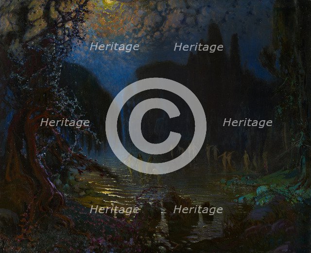 Bathing of the Nymphs. Artist: Muñoz Degraín, Antonio (1840-1924)