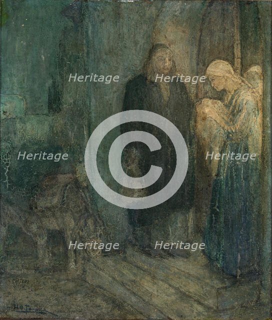 Departure into Egypt (At the Inn). Creator: Henry Ossawa Tanner.