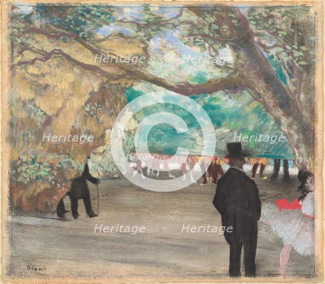 The Curtain, c. 1880. Creator: Edgar Degas.