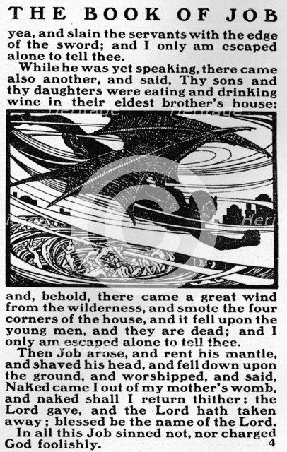 A page from the 'Book of Job', c1903. Artist: Unknown.