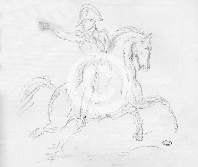 'Napoleon on Horseback', c18th century. Artist: Carle Vernet.