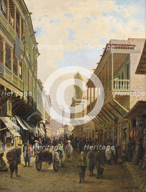 A street in Tiflis. Artist: Vereshchagin, Pyotr Petrovich (1836-1886)