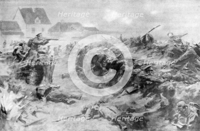 The English drive back the Germans at the Ypres front, Belgium, 11 November 1914, (1926). Artist: Unknown