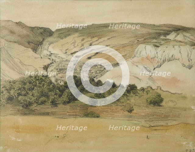 Aul Chirkey, Dagestan, 1841. Artist: Gagarin, Grigori Grigorievich (1810-1893)