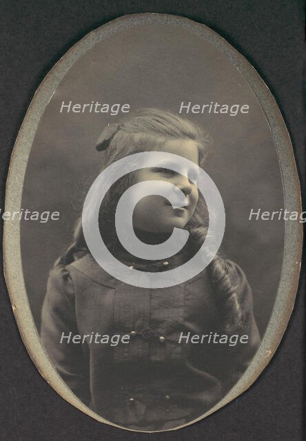 [Girl with Ringlets, Half Length], 1890s. Creator: Frederick Gutekunst.