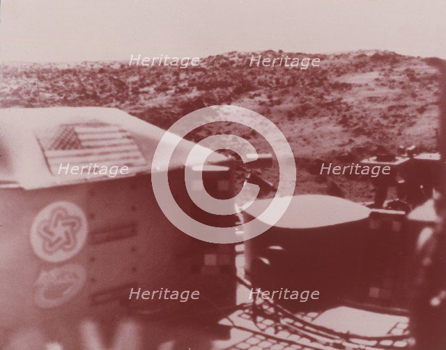 Lander and surface of Mars, Viking 1 Mission to Mars, 1976.  Creator: NASA.