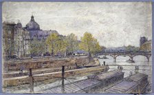 Quai Conti and the Pont des Arts, 1905. Creator: Frederic Houbron.