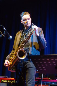 Fraser Smith Quartet, New Generation Jazz Festival Roadshow, Shoreham by Sea, Feb 2023. Creator: Brian O'Connor.