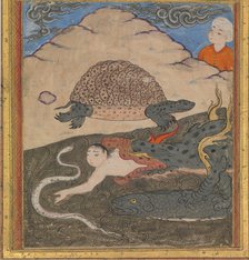 The Tortoise, Folio from an 'Aja'ib al-Makhluqat (Wonders of Creation)..., 2nd half of 16th century. Creator: Unknown.