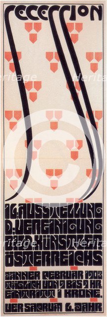 Poster for the Vienna Secession Exhibition, 1903. Artist: Roller, Alfred (1864-1935)