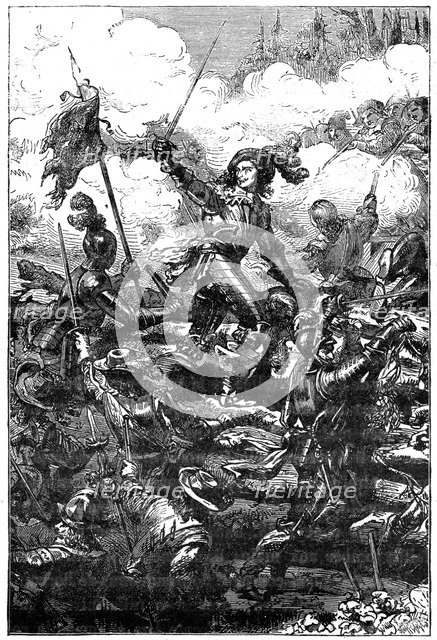 Louis II de Bourbon, Prince de Condé at the Battle of Freiburg, 1898. Artist: Unknown