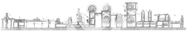Paper-making and cutting machine by Bryan, Donkin and Co., in the International Exhibition, 1862. Creator: Unknown.