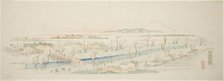 View of Koganei (Koganei no kei), from an untitled series of famous views of the Edo..., c.1839/40. Creator: Ando Hiroshige.