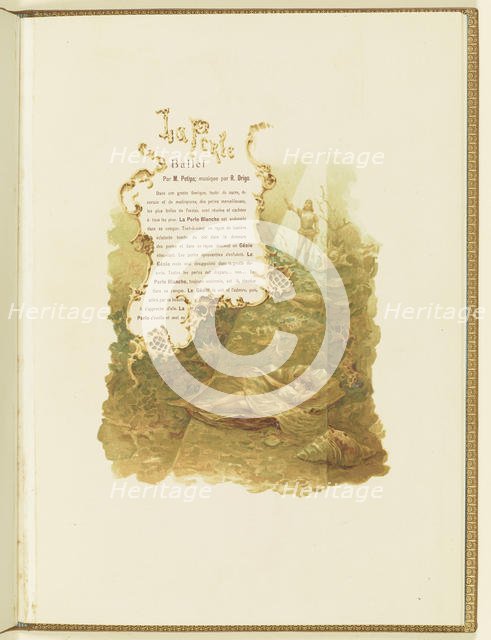 Program for the ballet La Perle by Marius Petipa and Riccardo Drigo, 1896. Creator: Hohen, Alexander von (1856-1914).