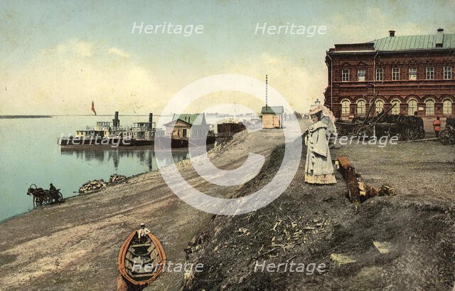 Tomsk: Pier on the Tom' River, 1904-1917. Creator: Unknown.