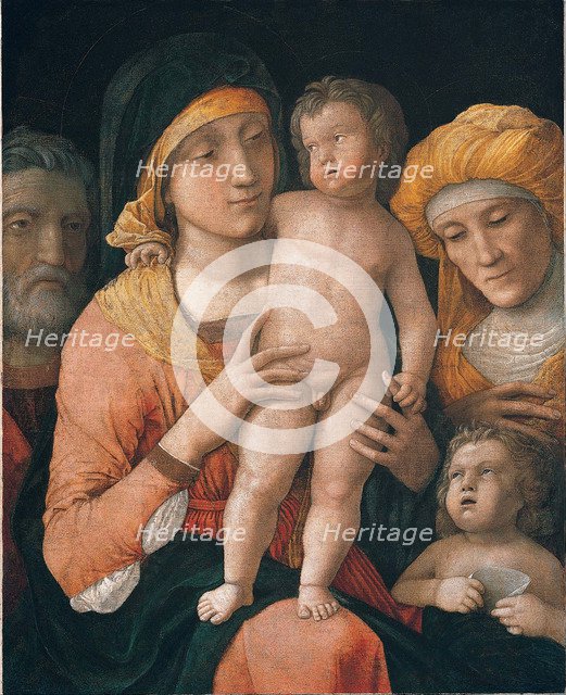 The Madonna and Child with Saints Joseph, Elizabeth, and John the Baptist. Artist: Mantegna, Andrea (1431-1506)