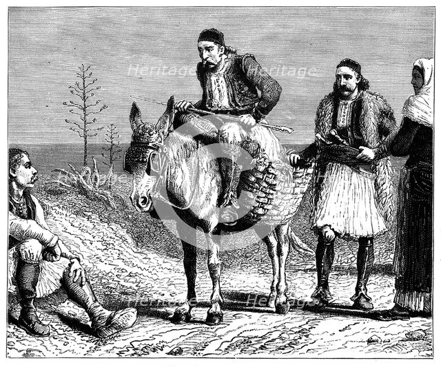 Greek peasants, c1890. Artist: Unknown