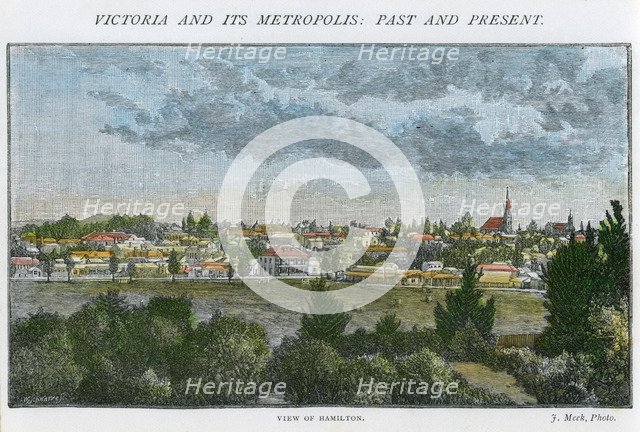 'View of Hamilton', Victoria, Australia, c1885. Artist: Unknown