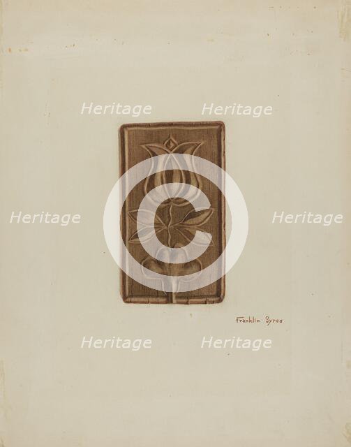 Pa. German Cake Mold, c. 1939. Creator: Franklyn Syres.