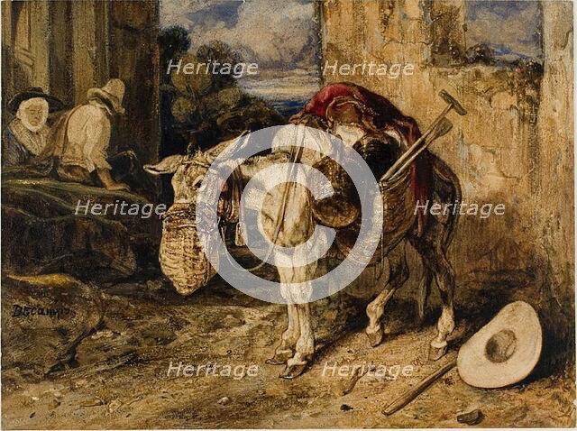 Donkey, 1833. Creator: Alexandre Gabriel Descamps.
