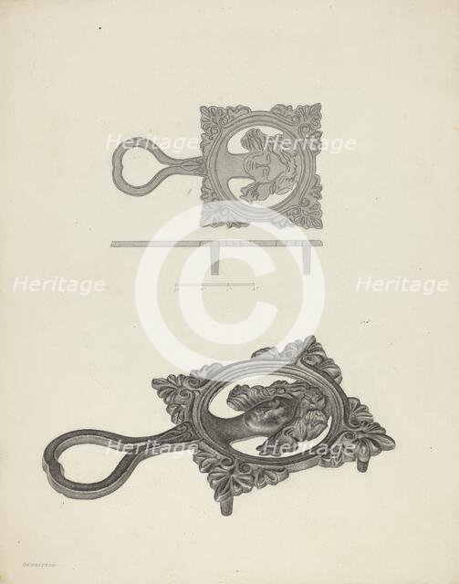 Flat Iron Holder, c. 1940. Creator: Milton Grubstein.