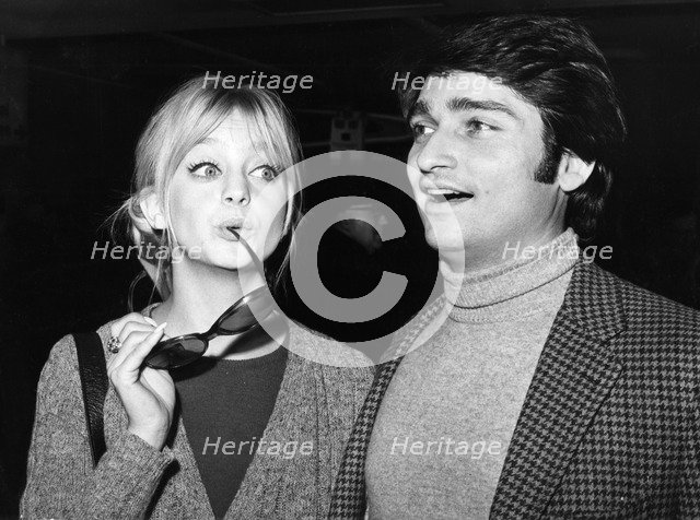 American Actress Goldie Hawn With Her Husband Gus Trekonis At Heathrow Airport London 1970 Artist Unknown 2376610 Heritage Images
