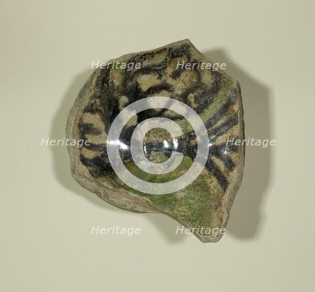 Fragment of a Bowl, 13th-14th century. Creator: Unknown.