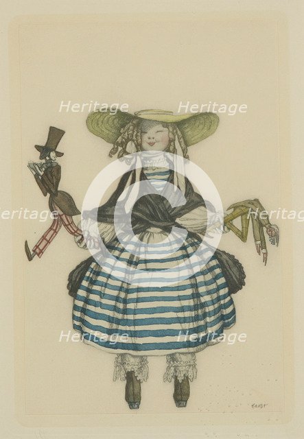 Costume design for the ballet The Fairy Doll by J. Bayer, 1903. Artist: Bakst, Léon (1866-1924)