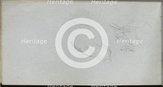 Sketchbook, page 72: Figure Study. Creator: Ernest Meissonier (French, 1815-1891).