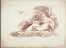 Sleeping Woman with a Cupid, 1780/90. Creator: Henry Fuseli.