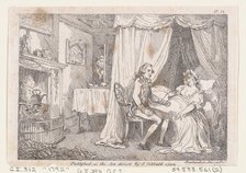 Lady Booby attempts to seduce the immaculate Joseph, from "The Adventures of Joseph Andrew..., 1792. Creator: Thomas Rowlandson.