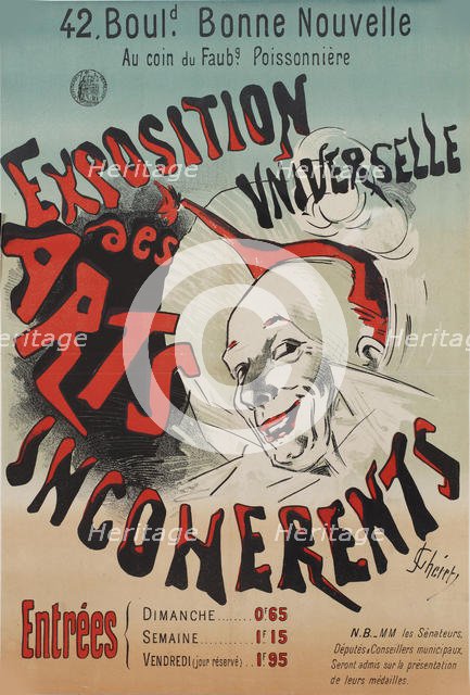 Exposition Universelle des Arts incohérents, 1889. Creator: Chéret, Jules (1836-1932).